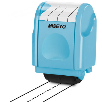 Miseyo Dashed Handwriting Lines Practice Roller Stamp,Self-Inking Line Rolling Stamps for Kids Writing - Blue
