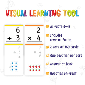 Merka Mathematics Flash Cards, 338 Cards In Total, Math Flash Cards, Multiplication And Division Flashcards, Multiplication Flashcards For 3Rd Grade