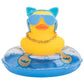 Wonuu Car Duck Ornaments Dashboard Decorations with Cute Headband Swim Ring Necklace Sunglasses, B-Blue Bunny Headband
