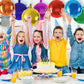 TONIFUL 30Pcs 18 Inch Round Balloons Large Colorful Round Shape Foil Balloons Big Colorful Round Helium Mylar Balloons for Birth