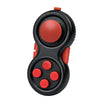 WTYCD Fidget Toy Game - Rubberized Controller with 8 Functions, Stress Relief, Blackred