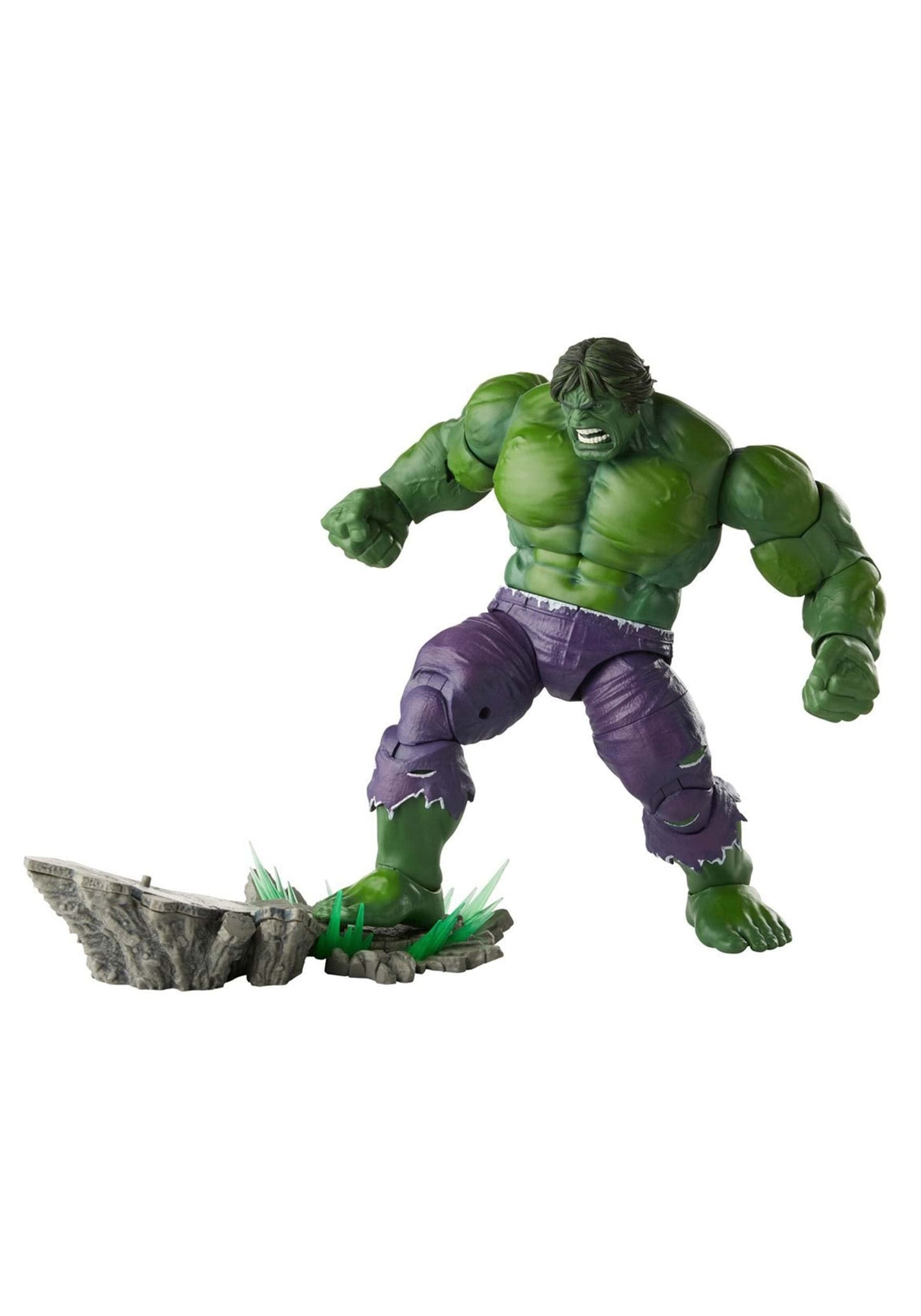 Marvel Legends 20th Anniversary Retro Hulk Figure, 6-Inch, Multicolor, Standard Size, Model F3440, Plastic Material