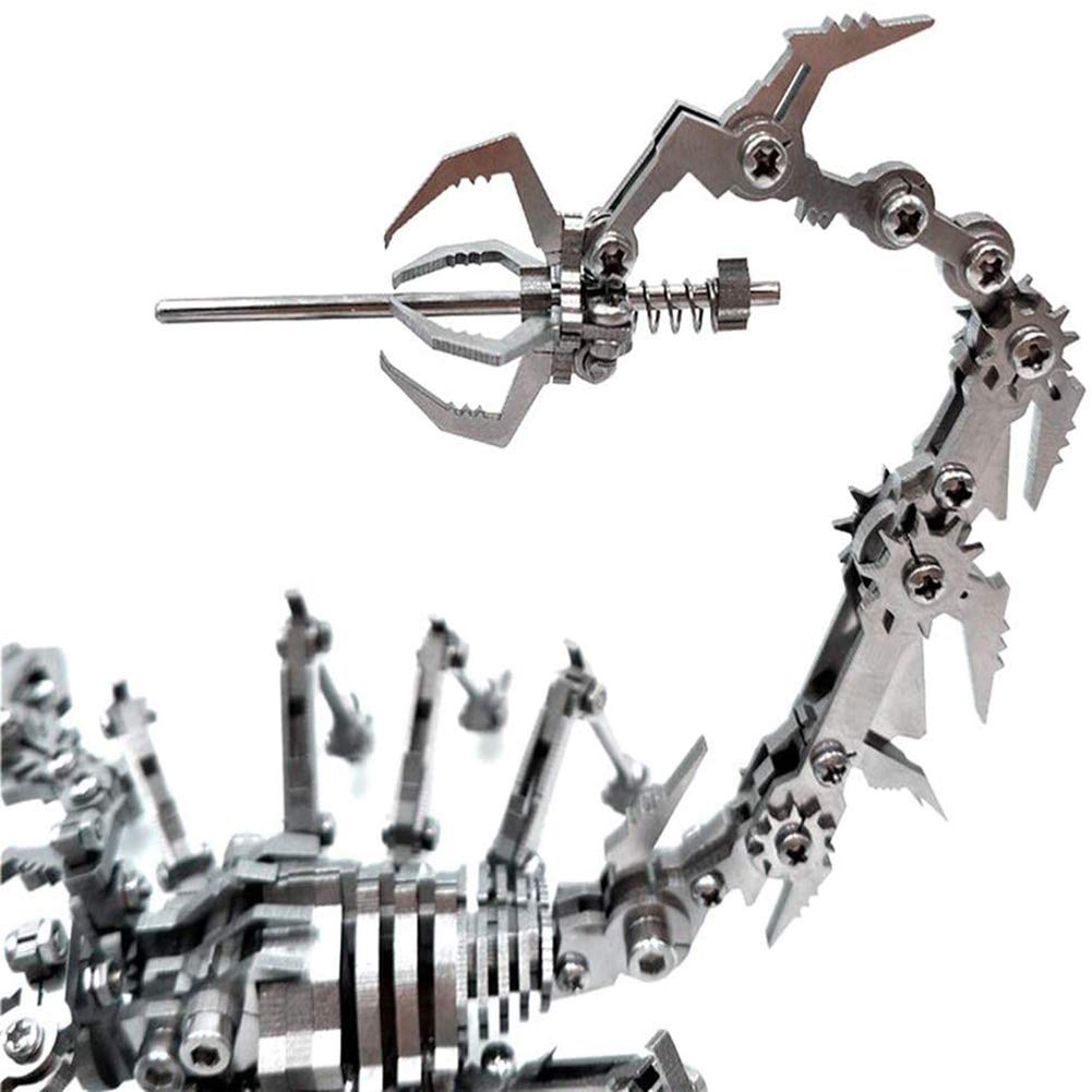 Puosuo 3D Metal Puzzle Scorpion Diy Model Kit, Puzzle Jigsaw Scorpion King 3D Stainless Steel Ornaments
