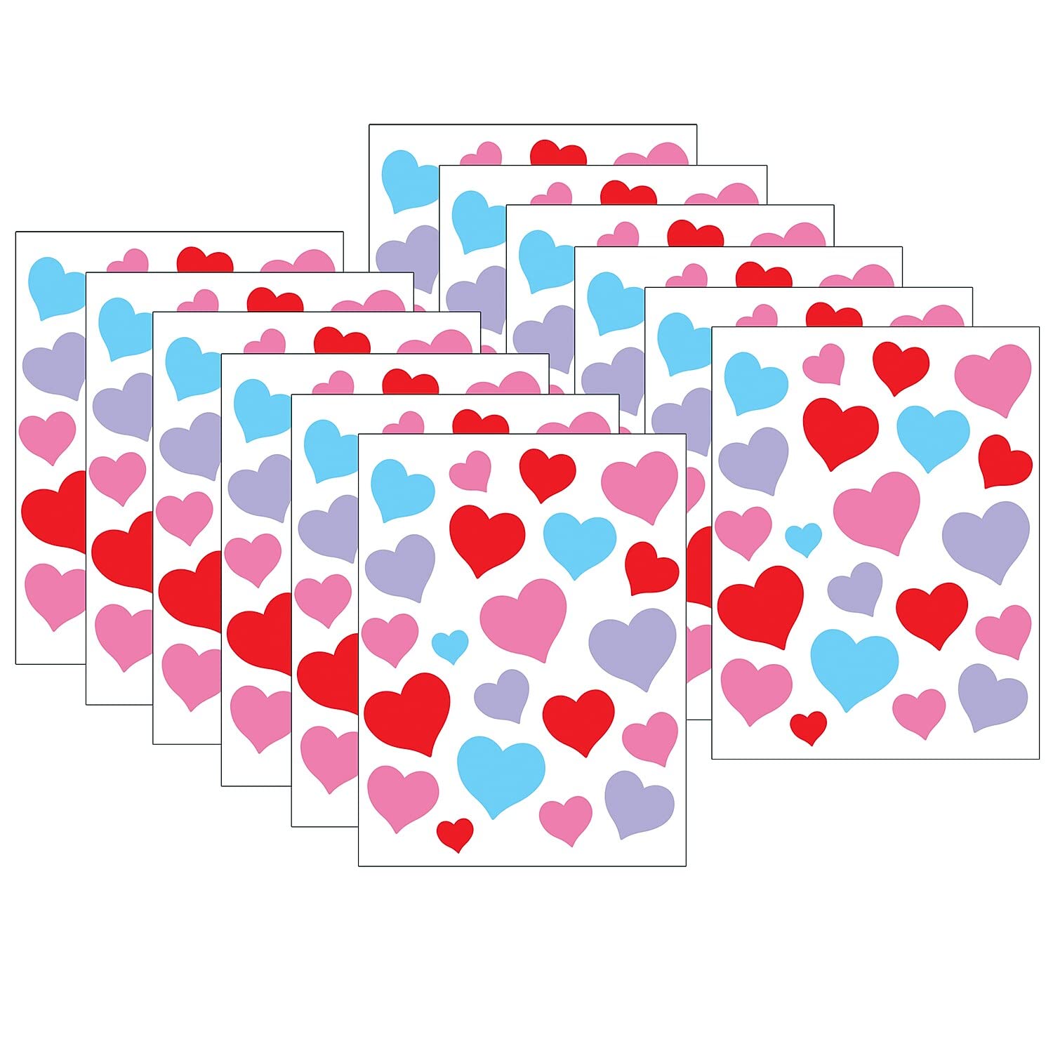 Teacher Created Resources Charming Hearts Stickers, 120/Pack, 12 Packs (TCR8587-12)