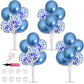 TONIFUL Blue Balloon Stand Centerpiece Table Decoration for Blue Party Decorations,Fathers Day,Birthday Decorations,Mens Birth