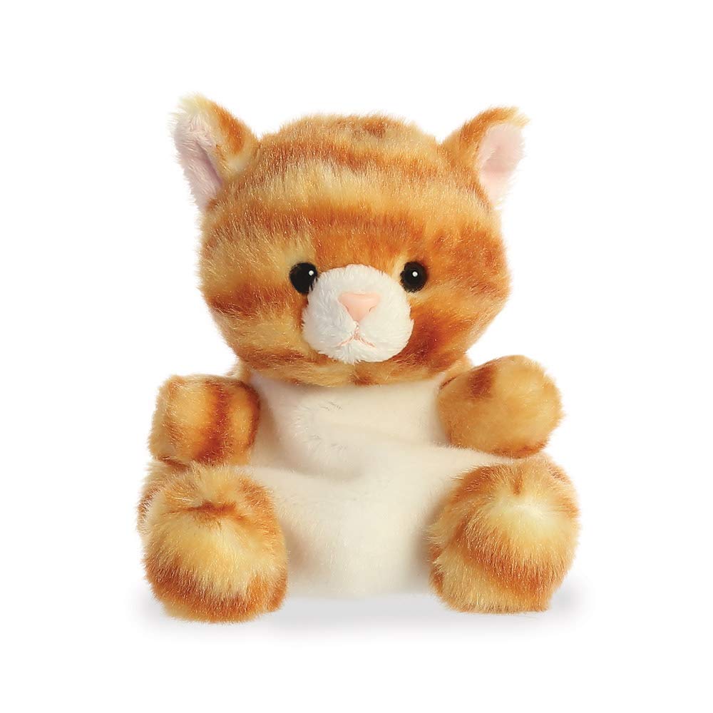 AURORA Palm Pals, Meow Kitty Tabby Cat, Soft Toy, 33473, 5 inches, Orange