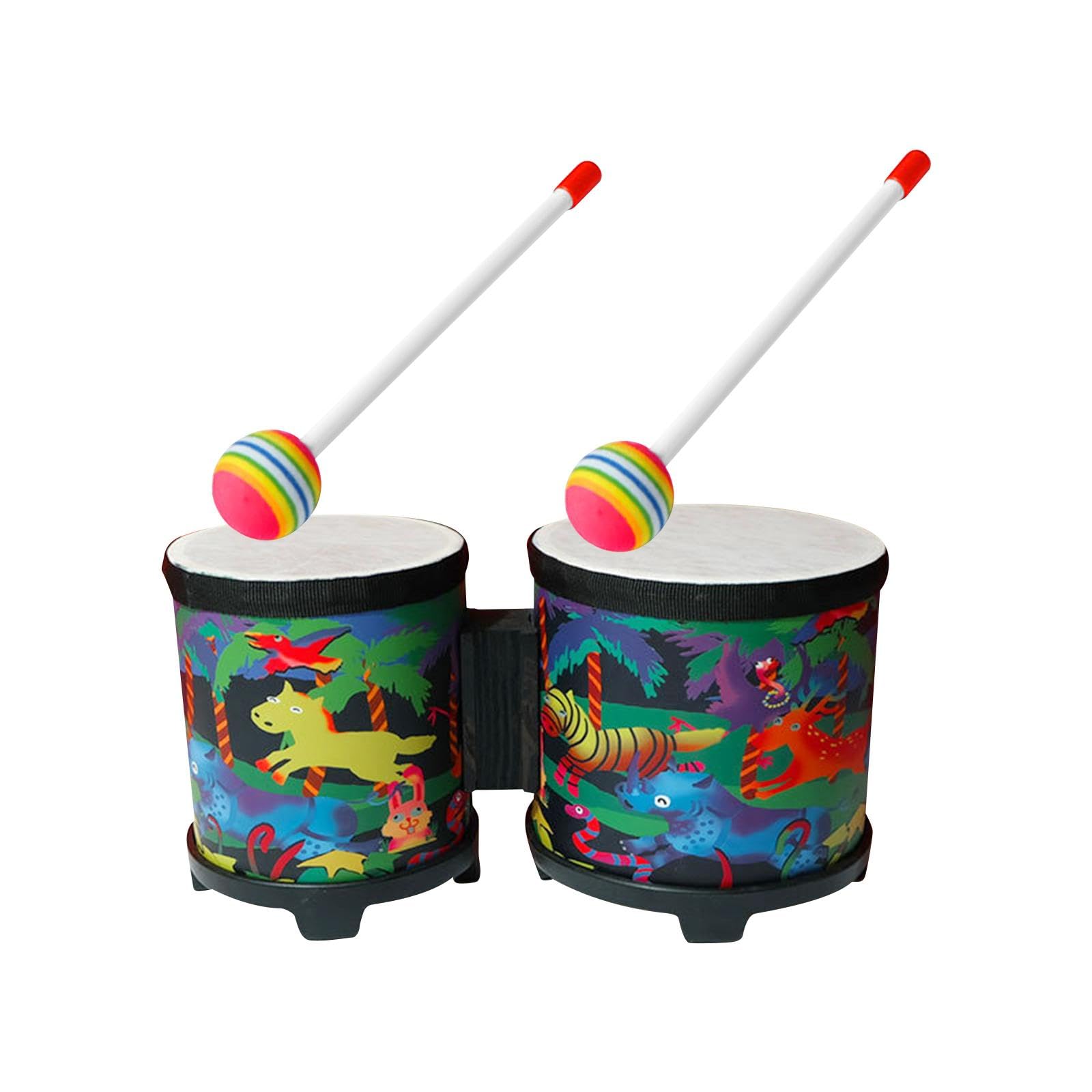 Ecomistiq5 And 6 Bongo Drum Set With Wood Drumsticks For Girls Boys Birthday Gift Animal|Toys & Hobbies|Educational|Music & 
