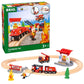 Brio 33815 Rescue Firefighter Set | 18 Piece Train Toy Set With Fire Truck And Accessories | Kid-Friendly Wooden Tracks | Ideal For Toddlers Aged 3 And Up