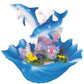 Stealstreet Marine Life Dolphin With Seashell Design Figure Decoration Collection
