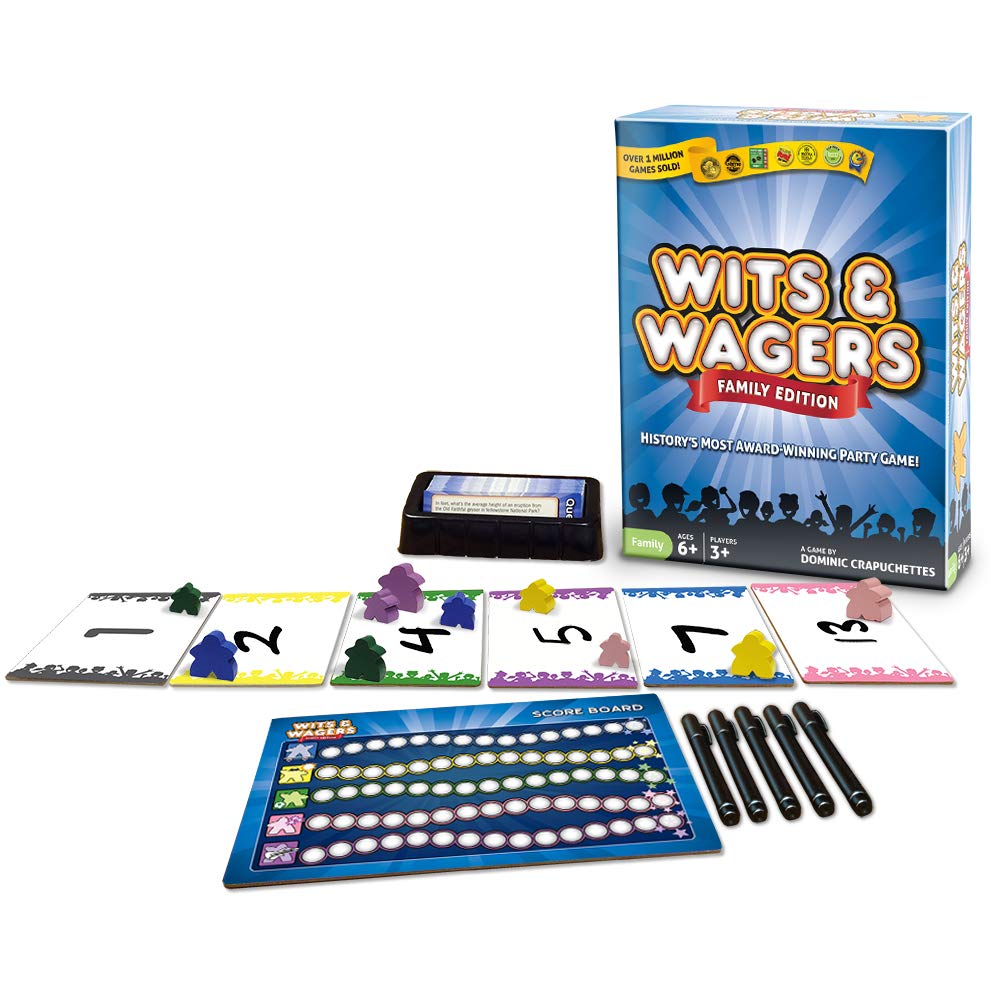 North Star Games Wits & Wagers Family Edition - Kid Friendly Party Game And Trivia