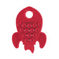 Poppies Red The Rocket Bpa-Free Silicone Suction Cup Teether, Sensory, Bath Toy