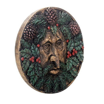 Greenman Plaque Winter Collectible Figurine
