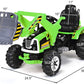 Glacer Ride On Excavator, 12V Battery Powered Digger W/ 2 Speeds, Forward & Backward, Front Loader Bucket, Horn, Safety Belt, El