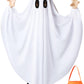 Oskiner Ghost Costume For Kids,White Ghost Costume With Pumpkin Bag, Spooky Halloween Costume For Boys Girls Toddler