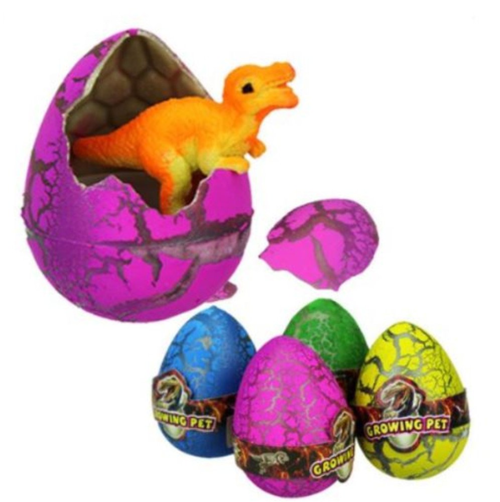 Gracesdawn 12 Pack Dinosaur Egg Cute Magic Growing Dinosaur Egg Add Water Child Gift Hatching Inflatable Toy(Color Cracks)