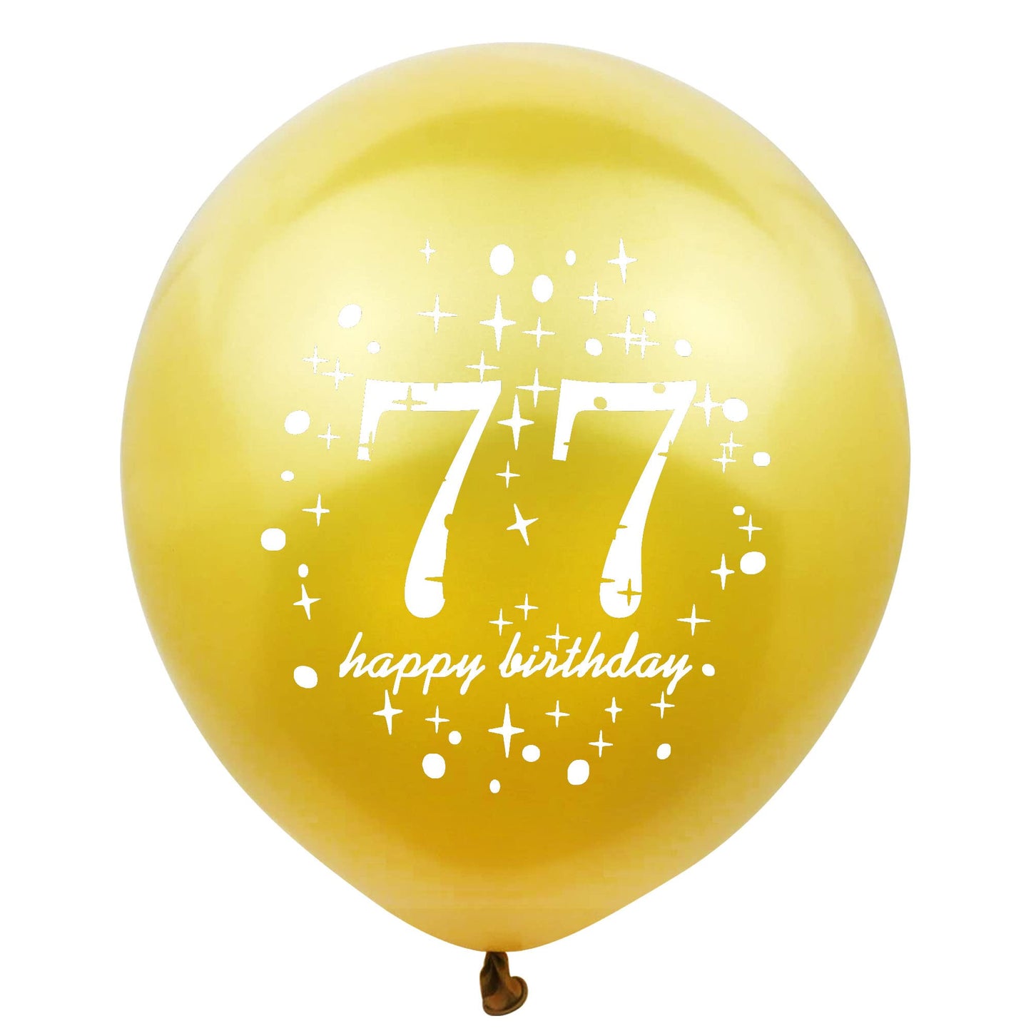 SHUNTAI 77th Birthday Balloons, Black and Gold 12" Latex Confetti, 15 Pack - Perfect for 77 Year Old Theme Party Decorations