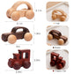 Wooden Rattle Toy Baby Wooden Car Baby Toddler Toy Preschool Education Car Toy 3Pcs Newborn Gift