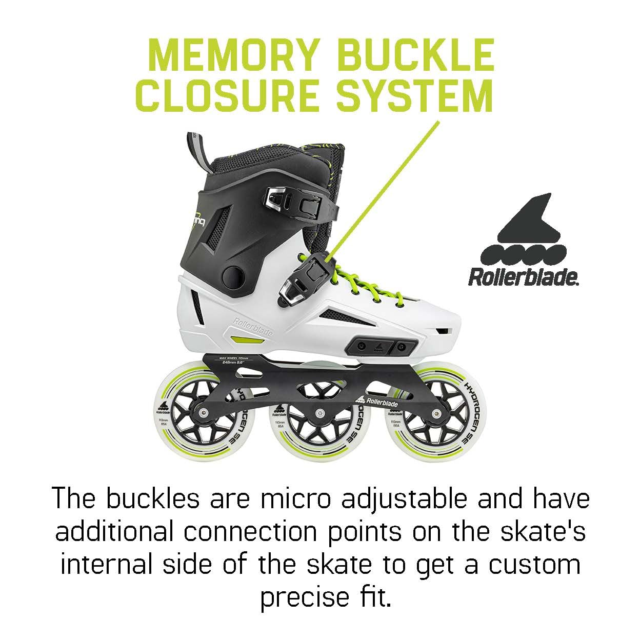 Rollercutting edge Lightning 110 Unisex mature-themed Urban Inline Skate  White and Black