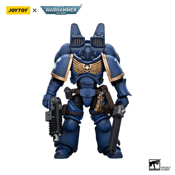 Joytoy Warhammer 40K Space Marines Ultramarines Jump Pack Intercessors Intercessor 1, 1:18 Scale Action Figure Mecha Joy Toy Col