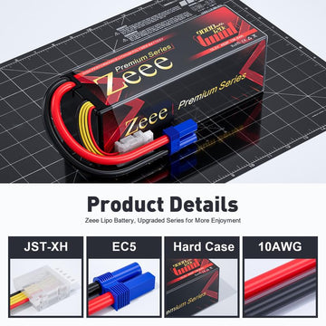 Zeee Premium Series 4S Lipo Battery 9000mAh 15.2V HV Lipo 120C Hard Case High Voltage Battery with EC5 Connector for RC Car RC T