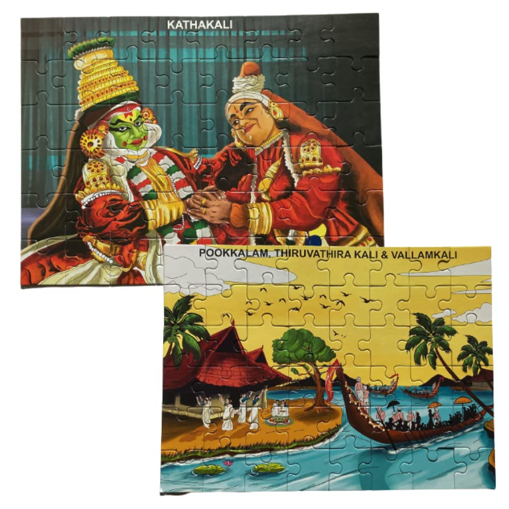 Indian Festival Jigsaw Puzzle for Kids. 48 Pieces Each (Onam 1)