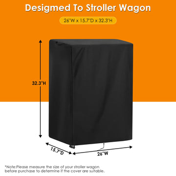Hengme Stroller Wagon Cover For Travel,Waterproof Quad Stroller Cover For Wonderfold W2 Foldable Wagon For Kids-26 W X 15.7'' D