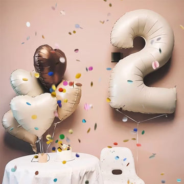 30 Pcs Caramel Heart Balloons 18In Foil Heart Shaped 18 Inch Balloons Helium Mylar Balloons Foil Balloon Decoration For Women Gi