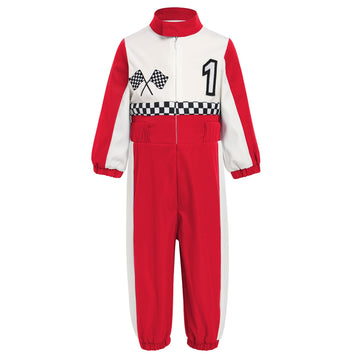 Imekis First Birthday Outfit Boy: Race Car Themed 1St Birthday Outfit Girl One Year Old Cake Smash Outfits Toddler Baby Fall Winter Long Sleeve Jumpsuit Construction Party Photoshoot Red 1 9-12 Months