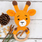 Love Crochet Art Animal Shape Crochet Rattle Cum Soft Toy For Infant, Kids & Babies, Early Age Gift Toys (Giraffe  Yellow)