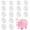 Boao 20 Pieces Piggy Bank Stopper Replacement Piggy Bank Plugs Bulk Rubber Saving Box Stopper(5 Sizes,Clear)