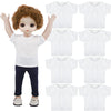 Litherr S 8 Pcs 18 Inch Boy Doll T Shirt Clothes Sublimation 18 Doll Outfits Accessories Classical Tee Shirts Fit 18 Inches Doll for Doll Decoration DIY Pretend Play