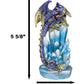 Ebros 6.25' Tall Purple And Gold Cosmic Galaxy Dragon On Blue Crystal Stalactite Rock Statue With Led Night Light Feature As Dungeons And Dragons Fantasy Decor Accent Figurine