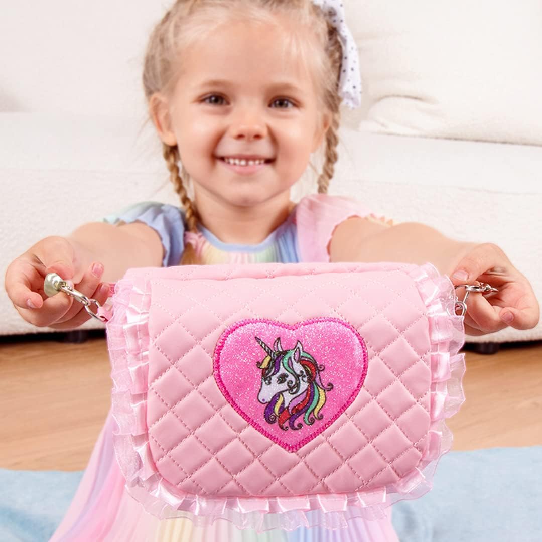 Meland Pretend Makeup Kit for Girls, Age 3-6, Pink, Includes My First Purse Toy, Ideal Gift for Toddlers, Model MU-MLUS