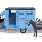 Bruder MB Sprinter Animal Transporter with Horse - Plastic, Cyan, Model 02674