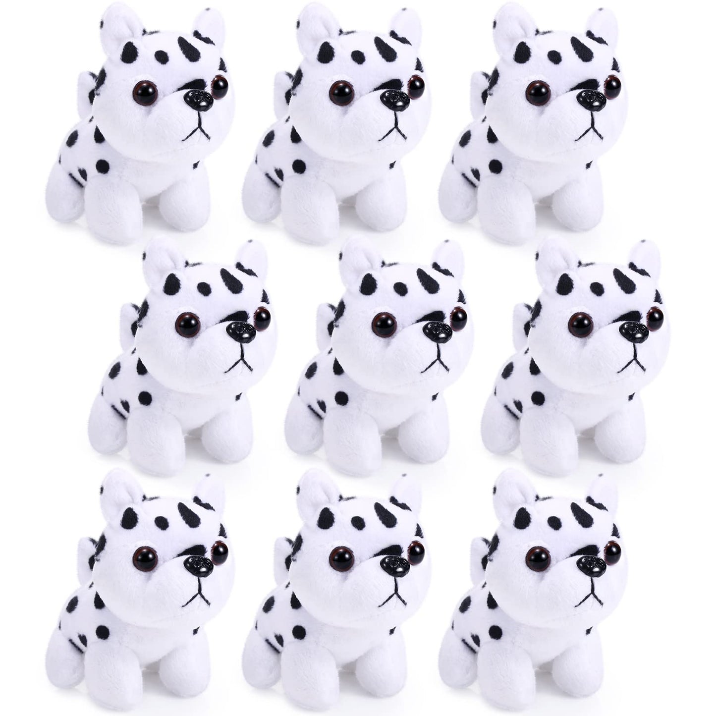 Sumind 9 Pcs Valentine Mini Plush Dog Stuffed Animals Bulk Dog Plush Party Favors Small Soft Plush Dog Toy For Easter Goodie Bag Fillers Baby Show Birthday(Dalmatian)