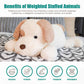 Cuddlery - Large 6 Lbs Cream Luxury Weighted Dog - 27 Inch Weighted Plush - Large Weighted Stuffed Animals - Weighted Plushies F