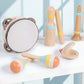 Fashion My Day Baby Musical Instruments Set Wooden Percussion Instruments Toy For Kids Gift 9Pcs