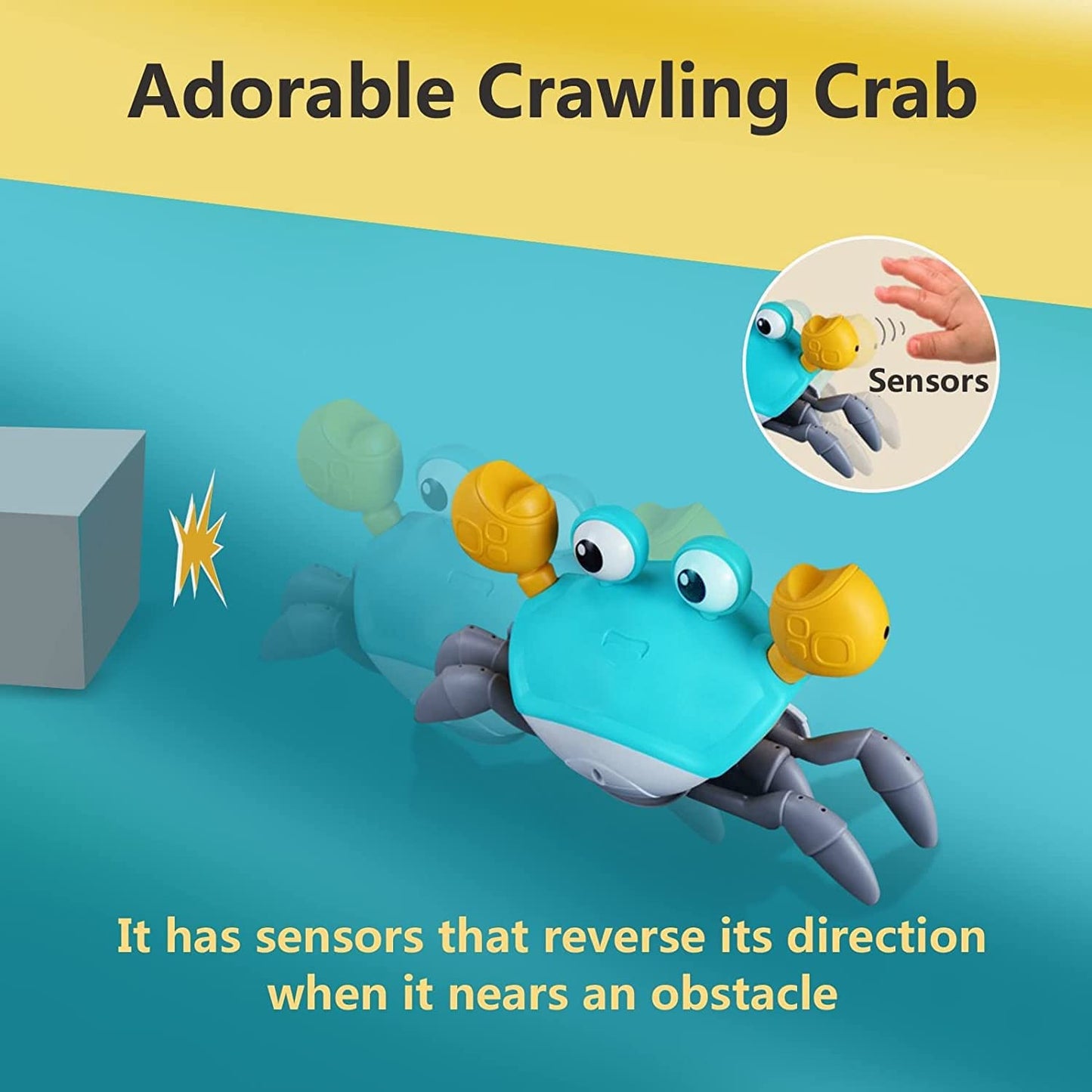 control future Crawling Crab Baby Toy - Infant Tummy Time Toys 3 4 5 6 7 8 9 10 11 12 Babies Boy 3-6 6-12 Learning Crawl 9-12 12