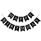 Waenerec Black Happy Birthday Banner Sign Happy Birthday Bunting Banner Garland For Kids Girl Woman Birthday Tea Party Decorations Bunting Flag Birthday Party Supplies