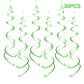 AimtoHome Party Swirl Decorations, Hanging Swirl for Ceiling Decorations, Green, Pack of 30