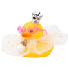 wonuu Rubber Duck Car Dashboard Decoration  Duck Car Ornament Cute Car Accessories with Mini Crown Dress Pearl Necklace Glasses  Pink Heart-Shaped Sunglasses Starry Skirt