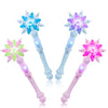 Enrichfun Light Up Frozen Snowflake Wand With Sound, Motion Sensitive Magic Princess Toys For Kids Girls Party Favors 4 Pieces,