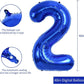 TONIFUL 40 Inch Large Navy Blue Number 21 Balloons Giant Digital 21 or 12 Helium Balloons, Foil Mylar Big Number Balloons for 12
