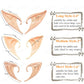 Secaden Cosplay Fairy Pixie Elf Ears Soft Pointed Ears Tips Anime Party Dress Up Costume Accessories (Short Style)