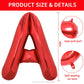 Toniful 40 Inch Large Bright Red Letter Balloons A-Z, Giant Jumbo Helium Foil Mylar Big Letter A Balloons For Birthday Party Ann