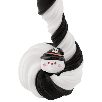 Ghost Black & White Butter Slime, Super Soft And Non-Sticky Premade Slime, Slime Party Favors For Kids, Slime Sensory Toys For B