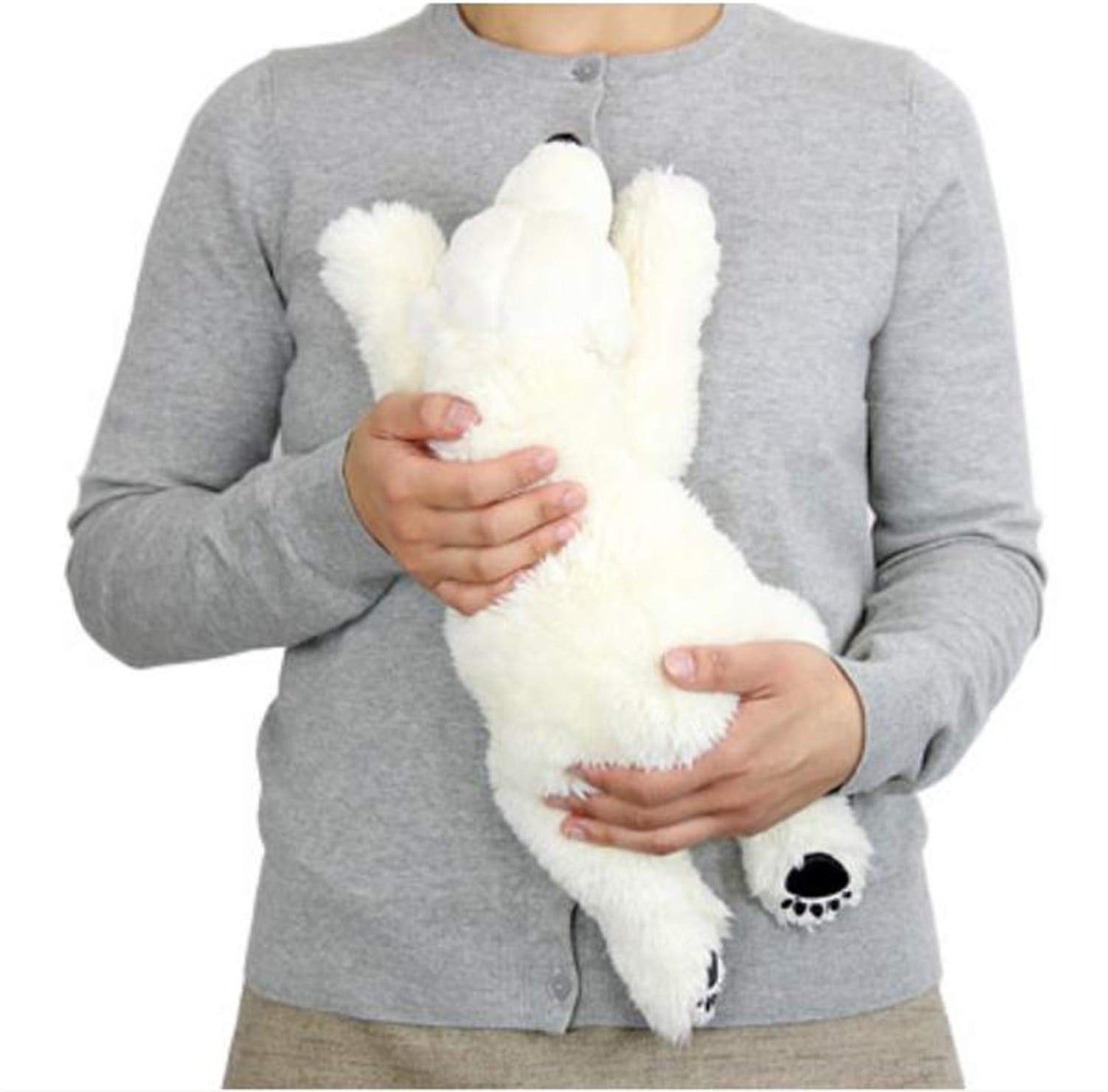 TAMMYFLYFLY Plush Polar Bear Stuffed Animal Toy, 14" Soft White Plush, Cute Design