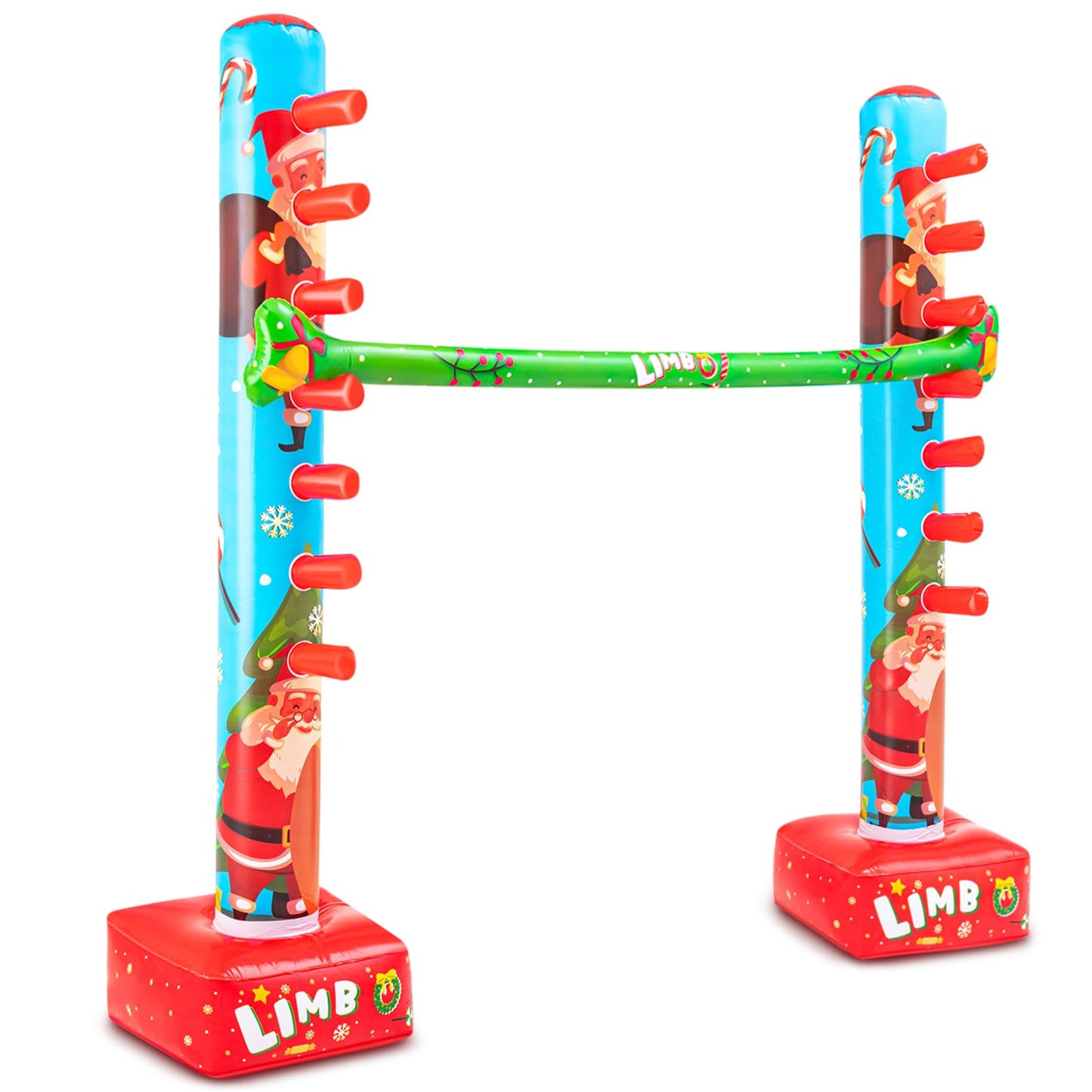 Threan 60 Inch Christmas Inflatable Limbo Xmas Party Game Limbo for Holiday Adults Fun Stick Toys for Christmas Birthday Indoor 