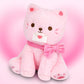 Lsydcarm Valentines Stuffed Animal Cat Plush, Pink Cat Stuffed Animals With Envelope, Kawaii Valentines Plushie Doll, Idea Gifts