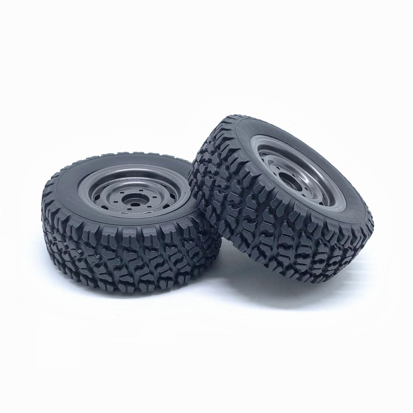 KingVal Replacement 2PC Tire Wheel RC Spare Parts Compatible with JJRC Q117-C RC Car